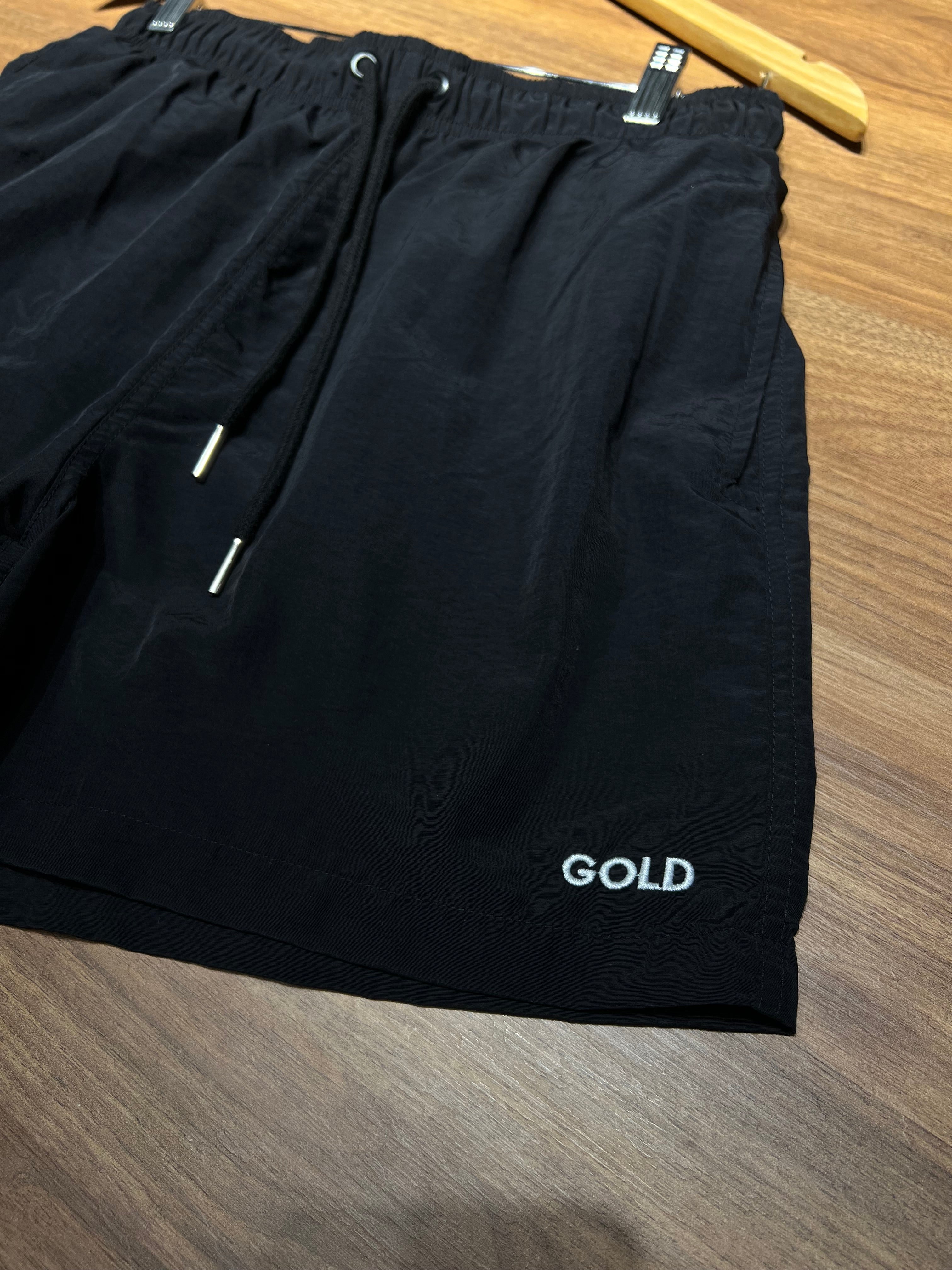 SHORTS GOLD BASIC BLACK