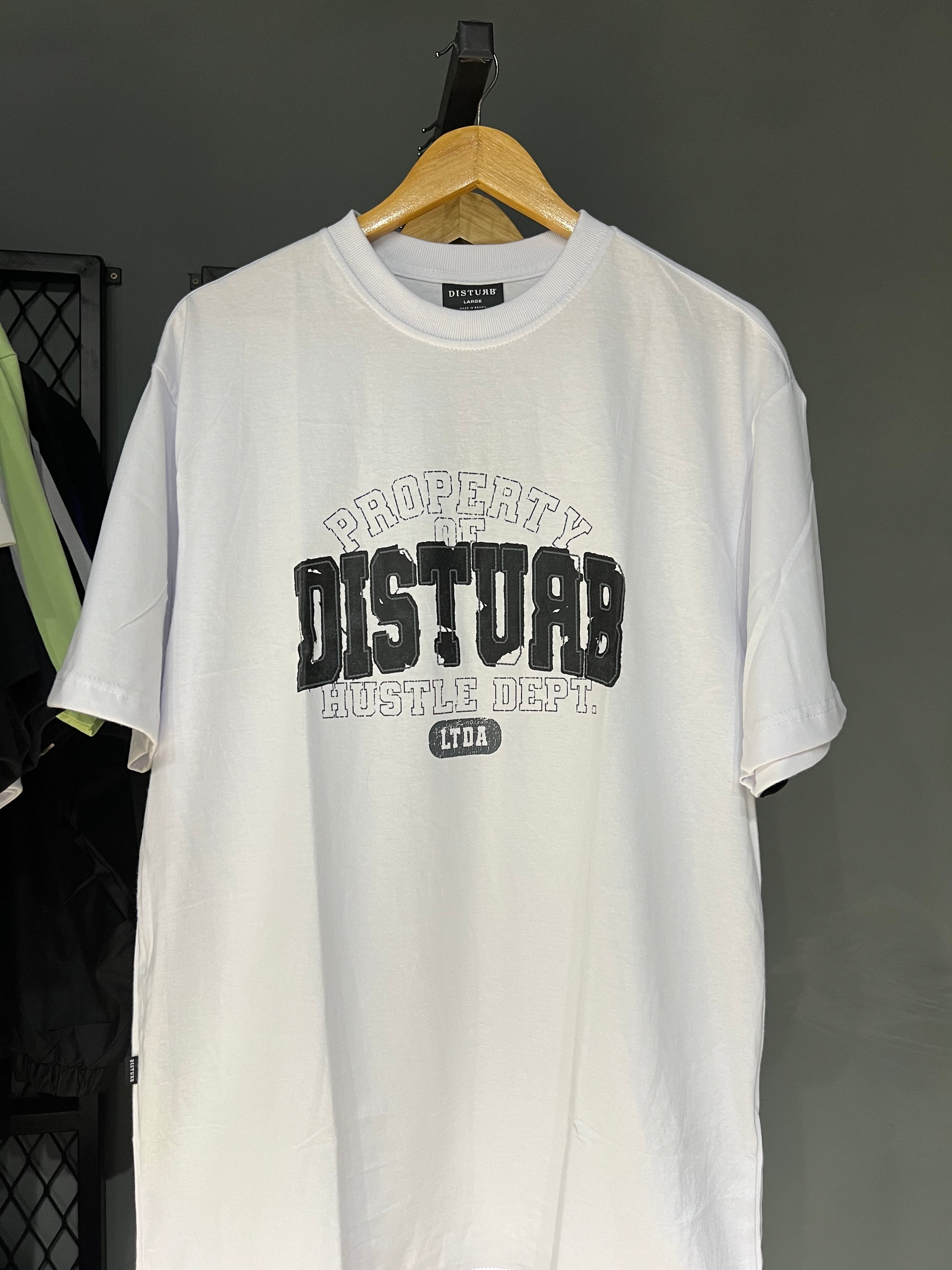 CAMISA DISTURB HUSTLE WHITE