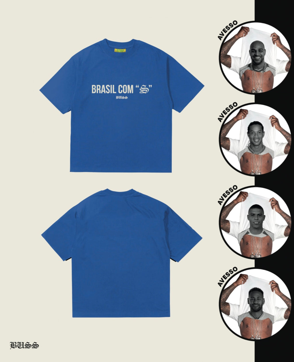 CAMISA BUSS BRASIL S AZUL
