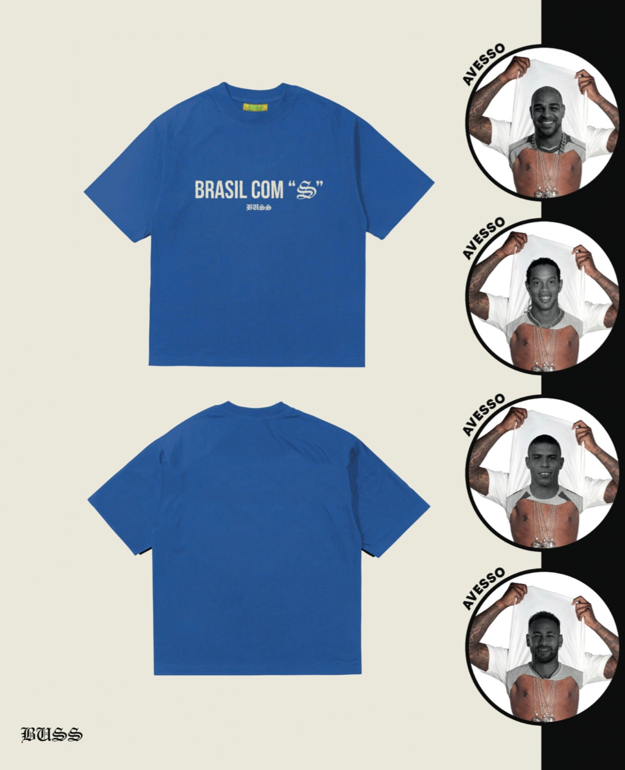 CAMISA BUSS BRASIL S AZUL