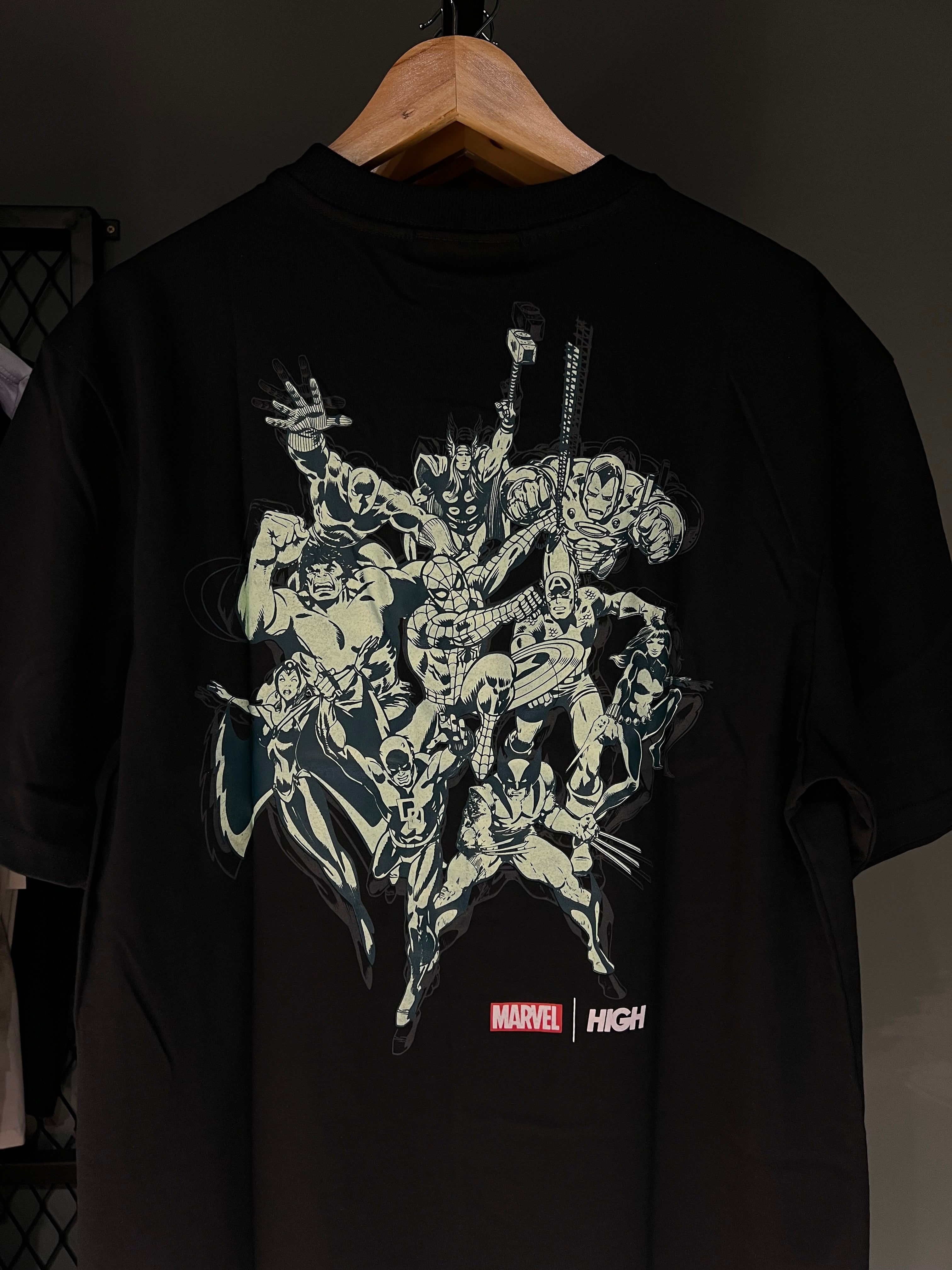 CAMISA HIGH x MARVEL SQUAD BLACK