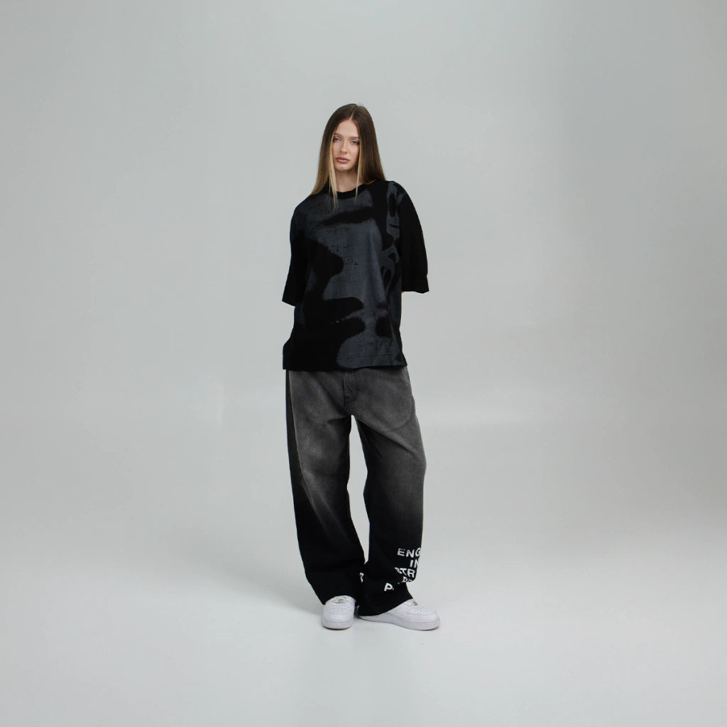Calça Jeans Take Off Black Loose