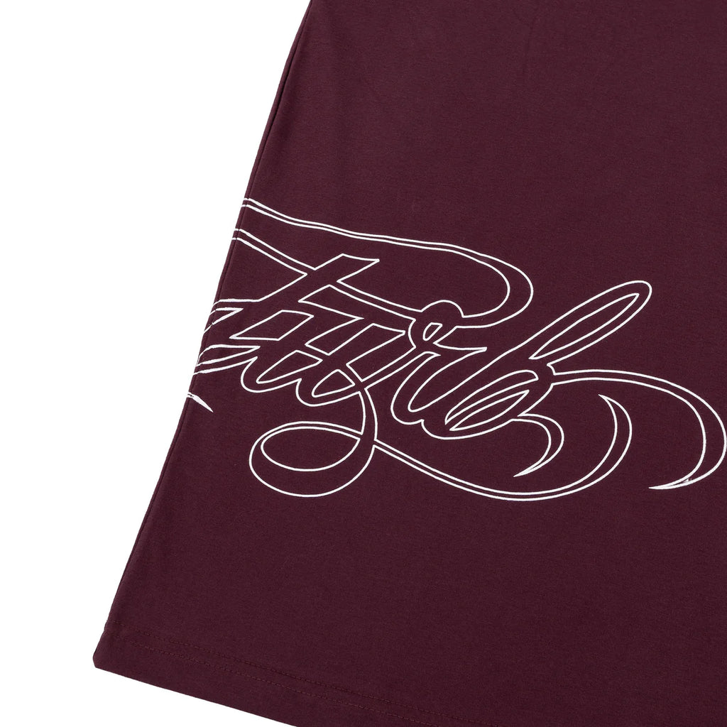 CAMISA DISTURB SCRIPT VINHO