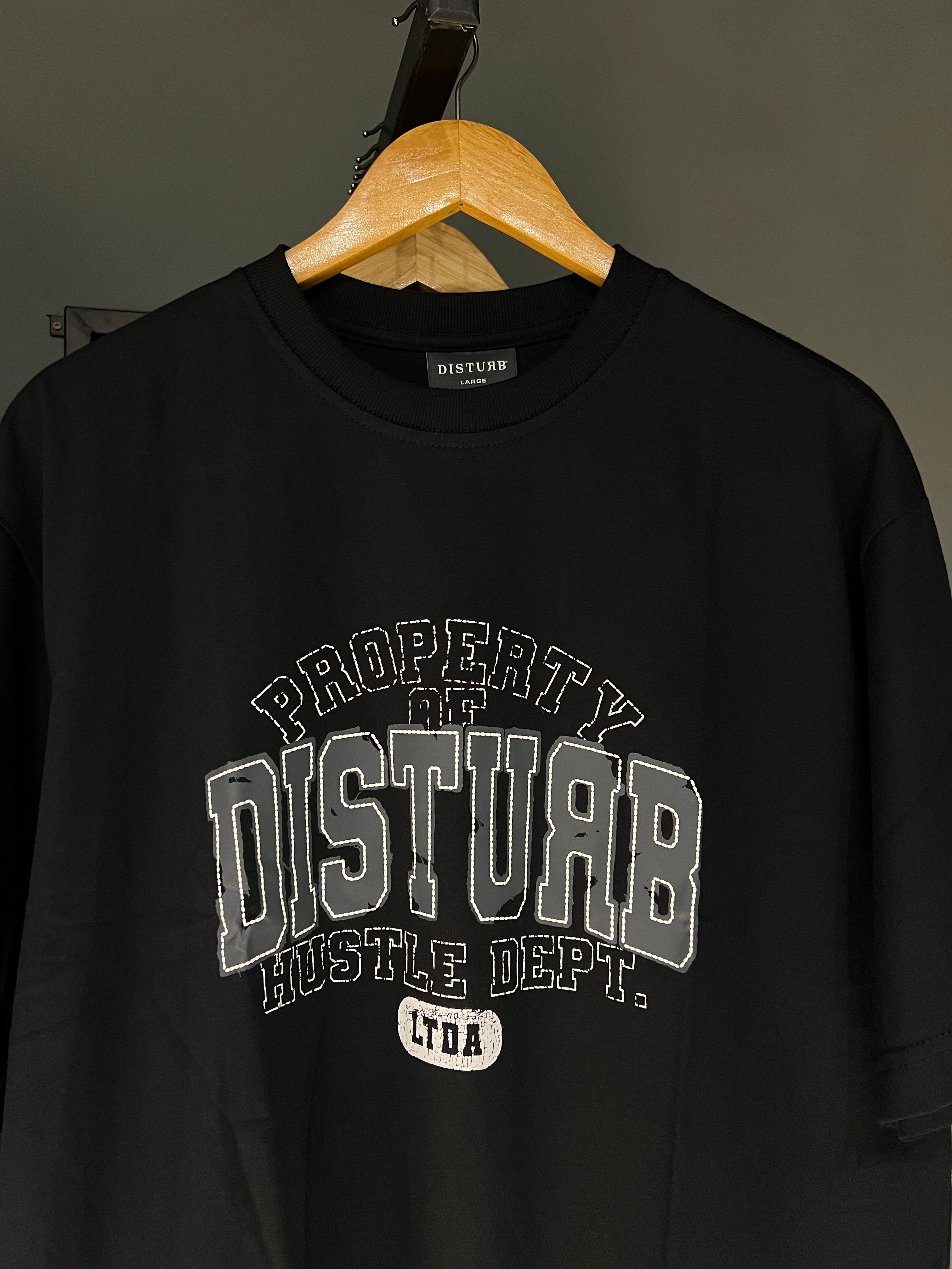CAMISA DISTURB HUSTLE BLACK