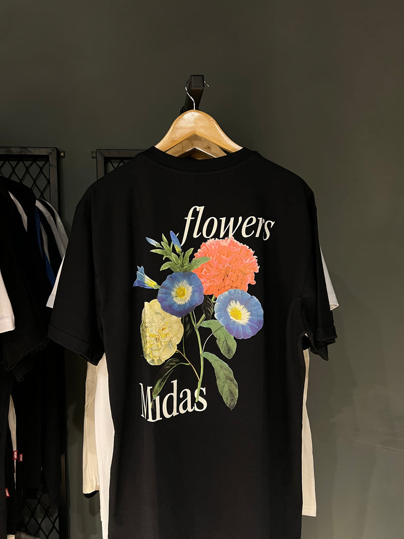 CAMISA MIDAS FLOWERS BLACK