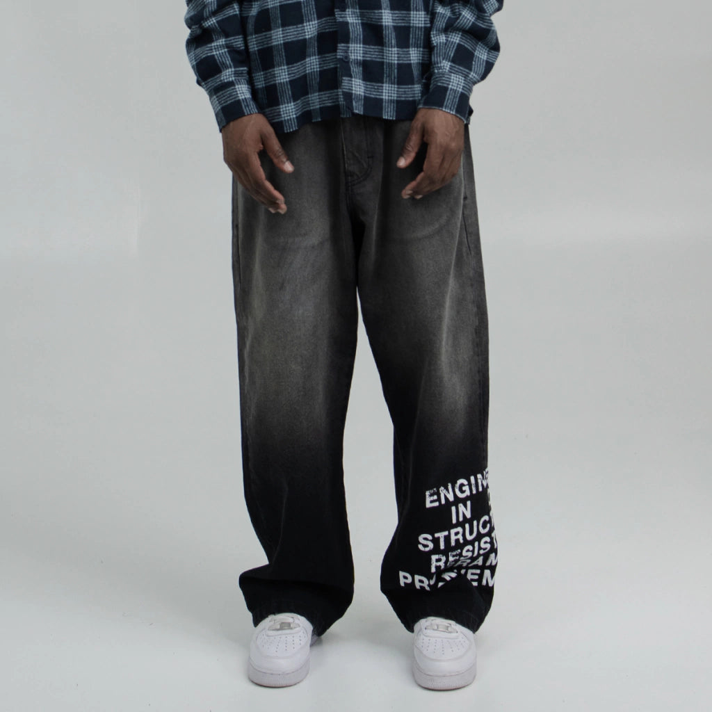 Calça Jeans Take Off Black Loose