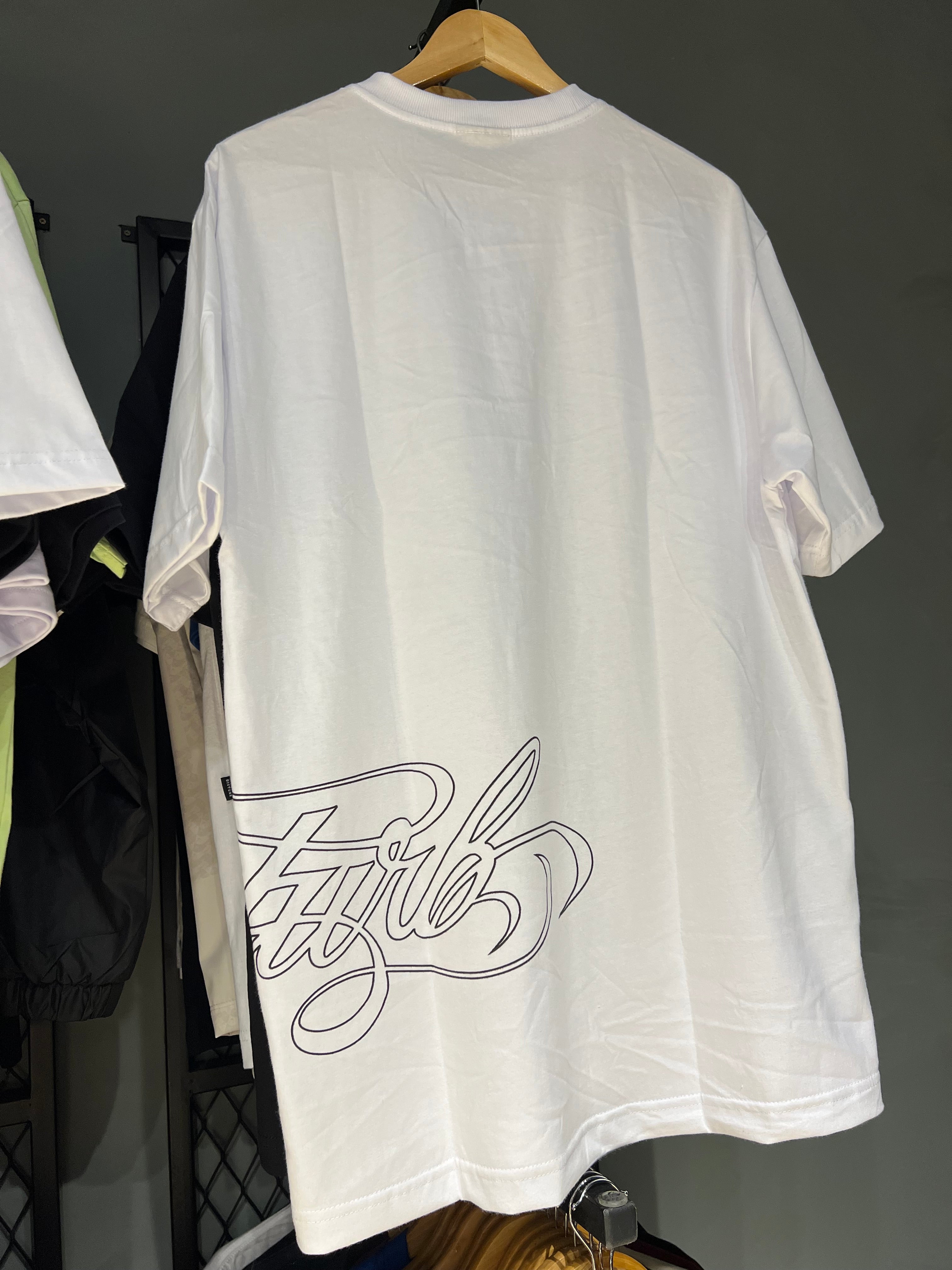 CAMISA DISTURB SCRIPT WHITE