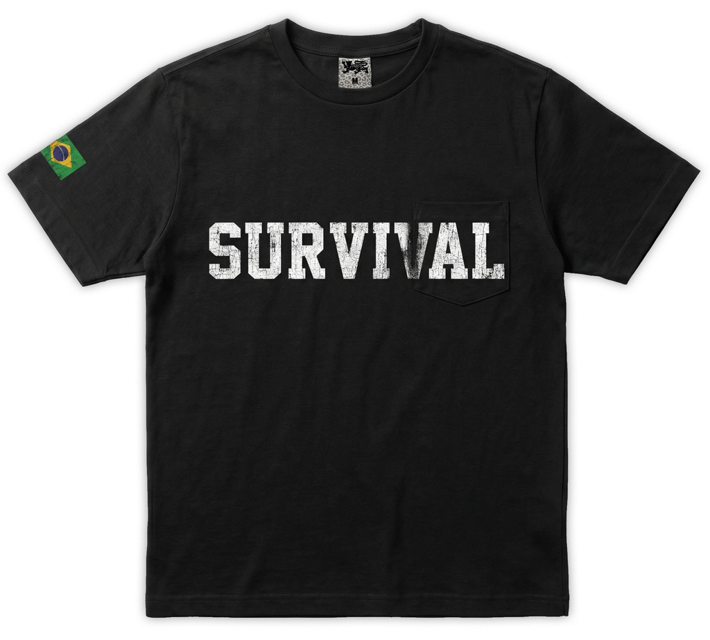 CAMISA SURVIVAL GUERRA POCKET BLACK