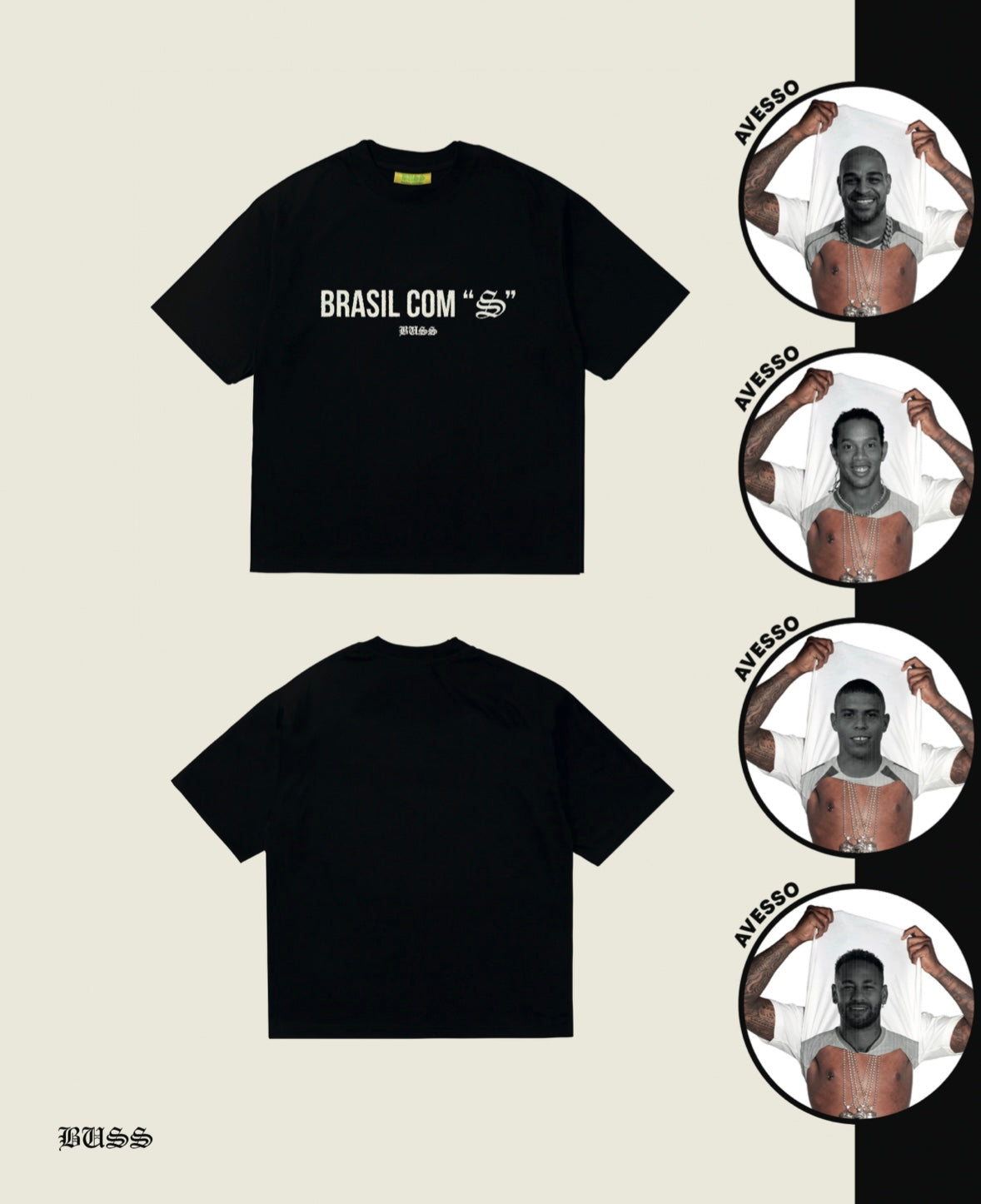 CAMISA BUSS BRASIL S PRETA