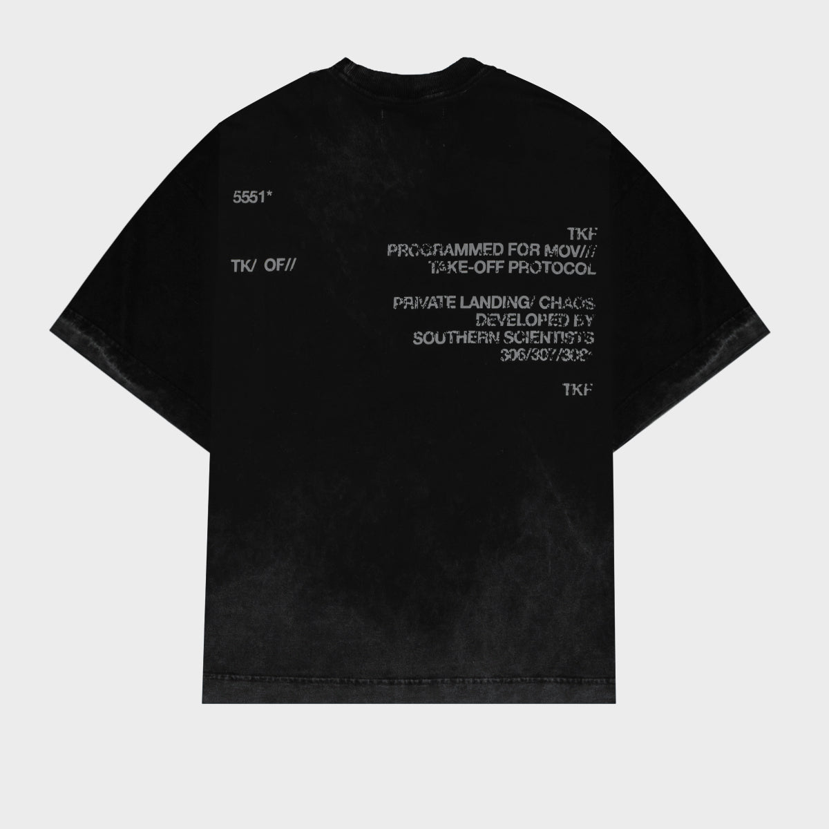 CAMISA TAKE OFF FADED BOXY BLACK/GREY