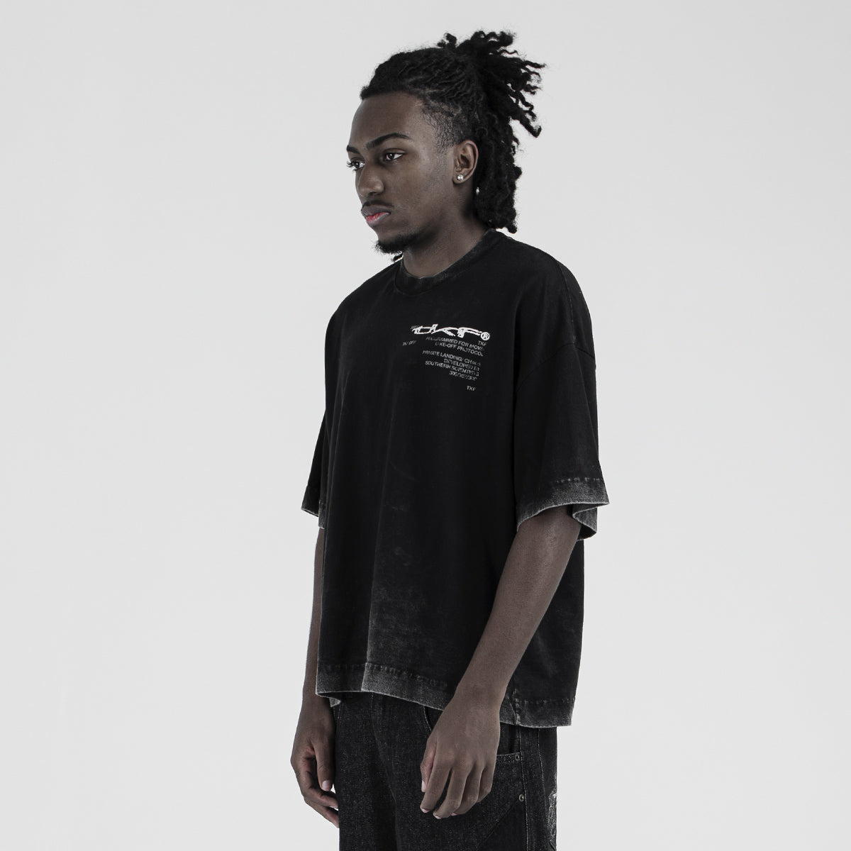 CAMISA TAKE OFF FADED BOXY BLACK/GREY