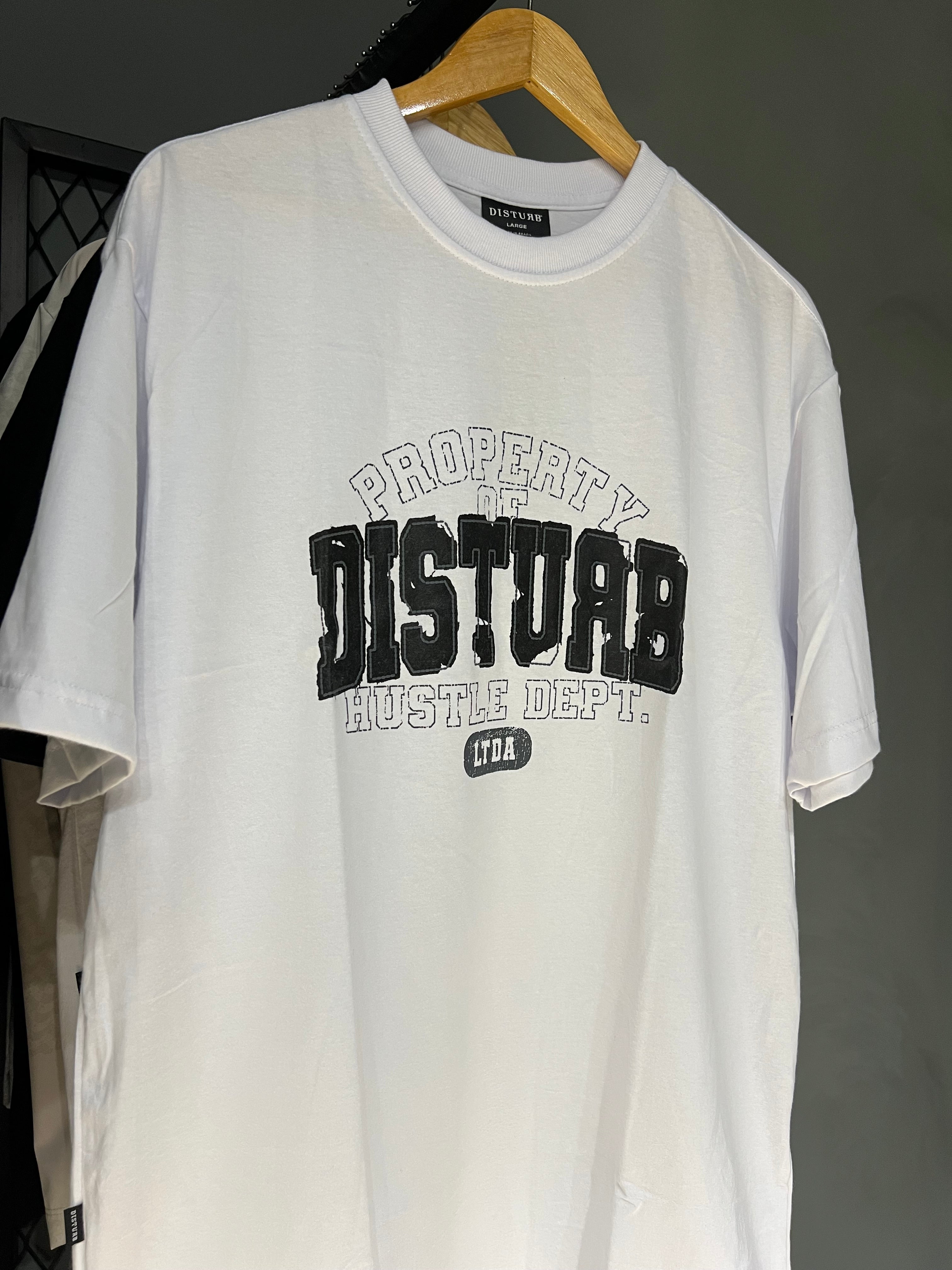 CAMISA DISTURB HUSTLE WHITE