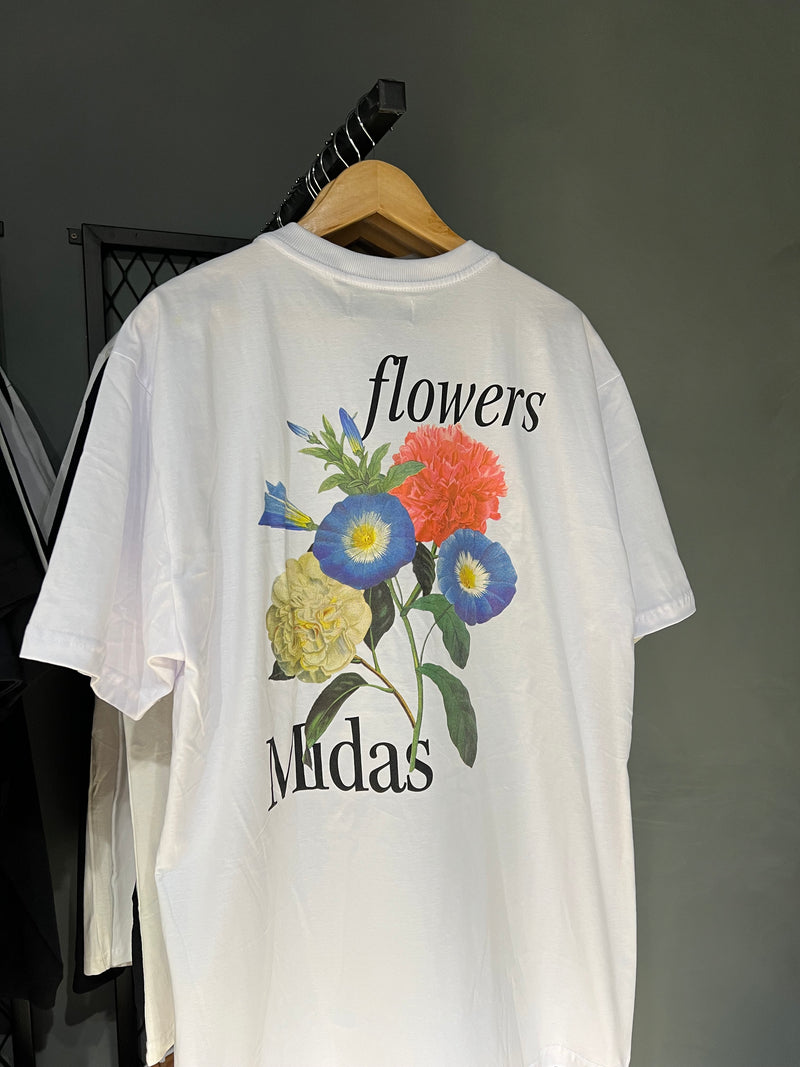 CAMISA MIDAS FLOWERS WHITE