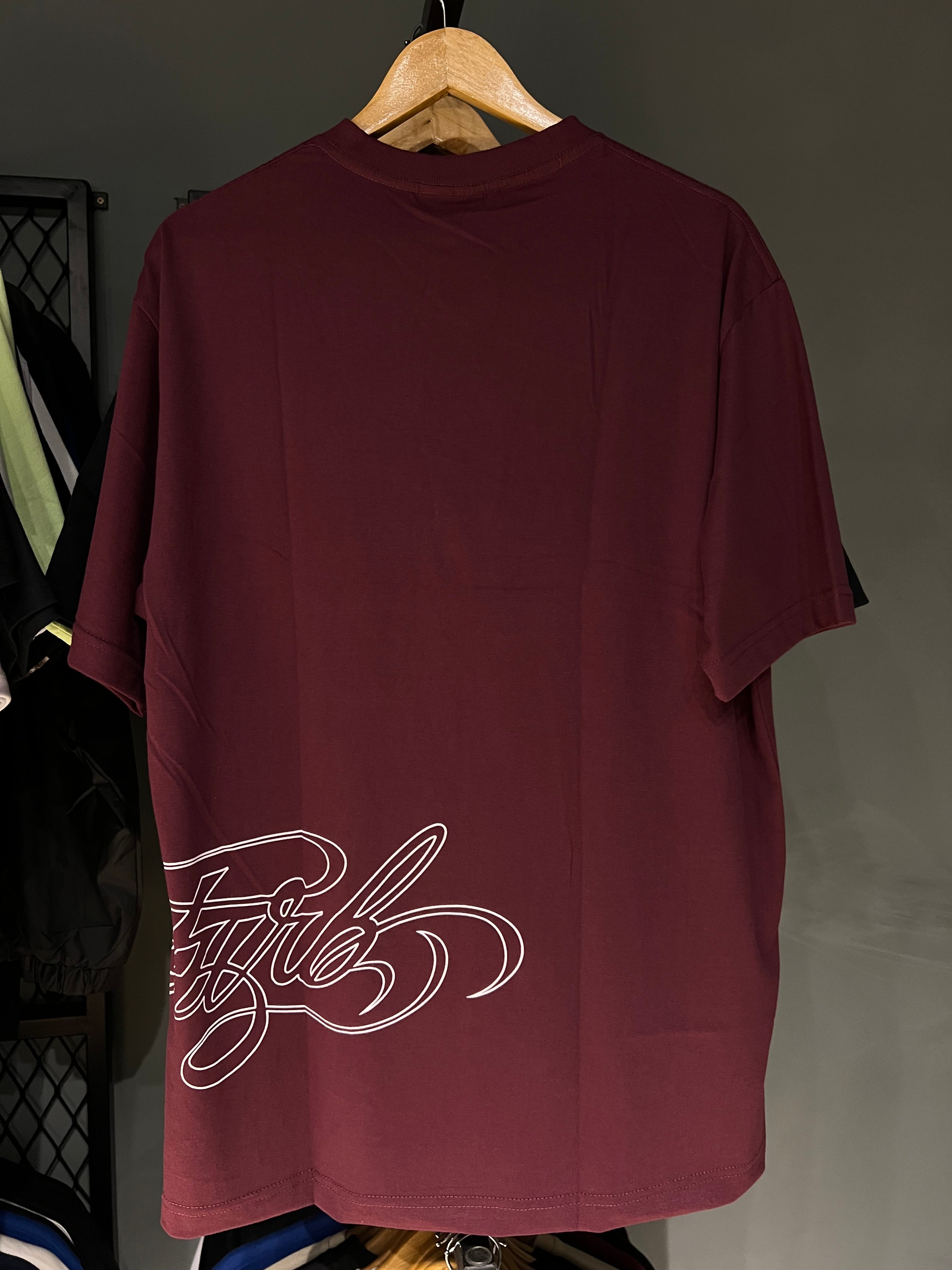 CAMISA DISTURB SCRIPT VINHO