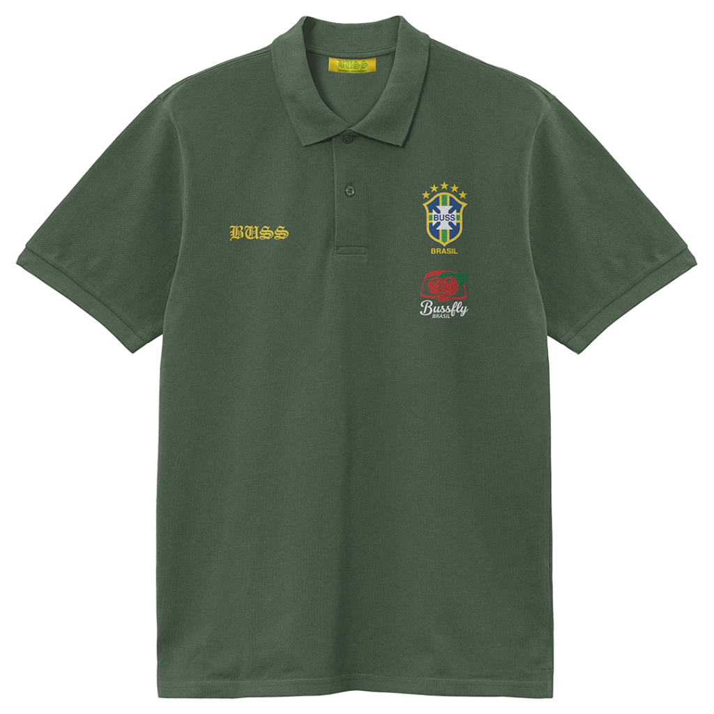 POLO BUSS BRASIL VERDE (ESTAMPA BORDADA)