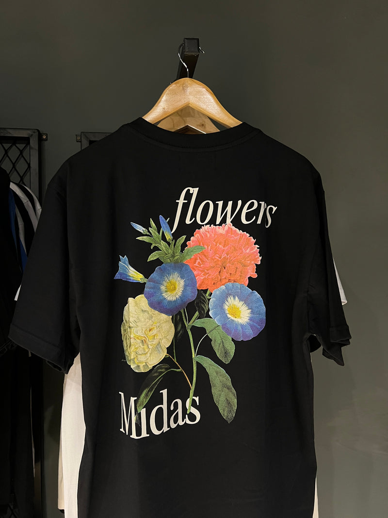 CAMISA MIDAS FLOWERS BLACK