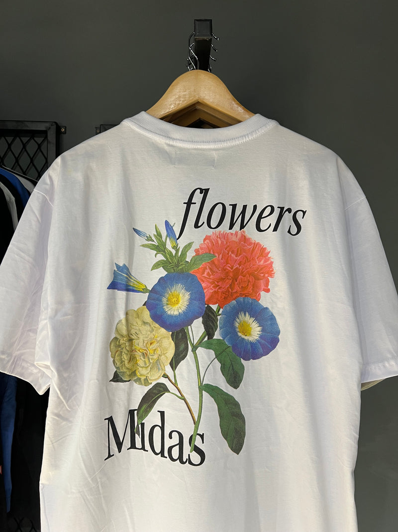 CAMISA MIDAS FLOWERS WHITE