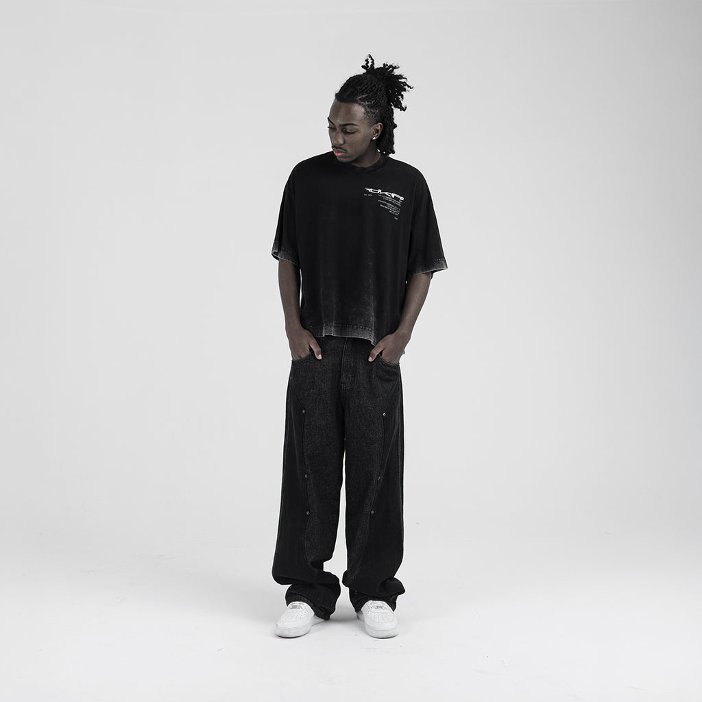 CAMISA TAKE OFF FADED BOXY BLACK/GREY