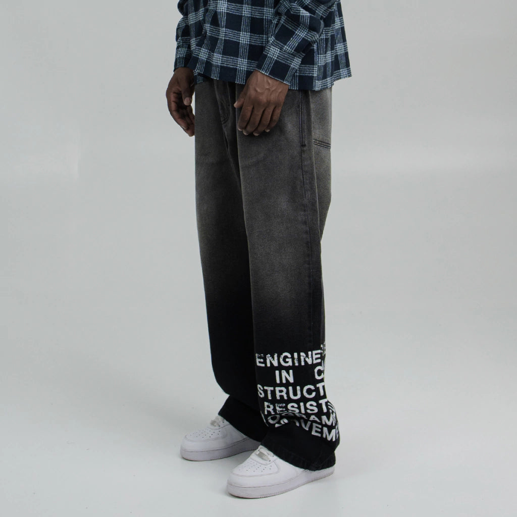 Calça Jeans Take Off Black Loose