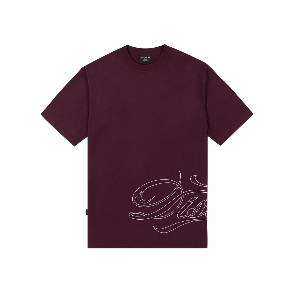 CAMISA DISTURB SCRIPT VINHO