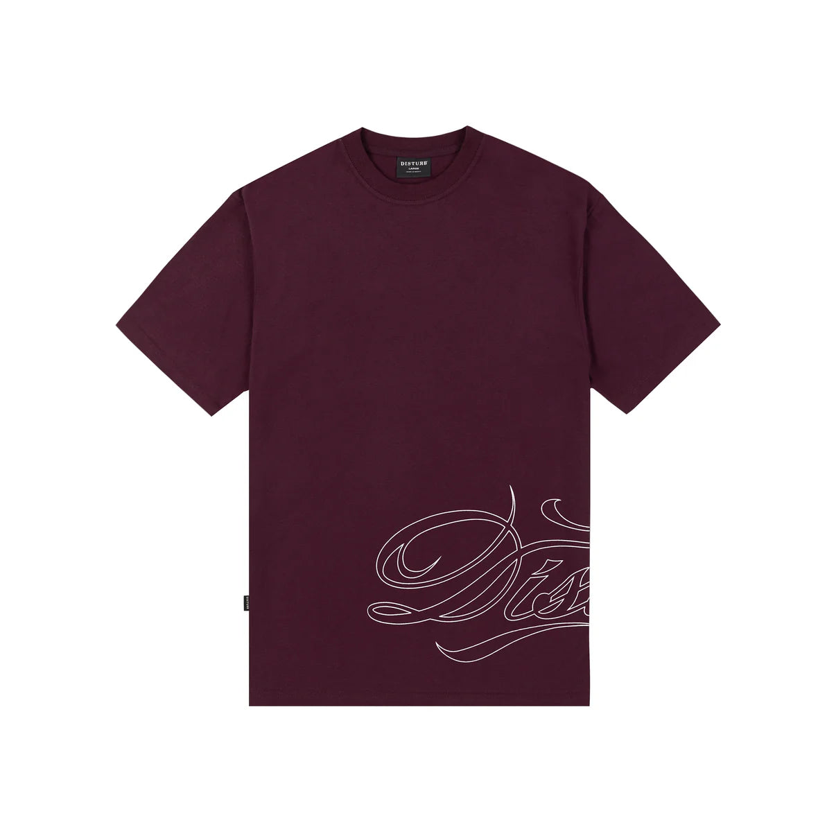 CAMISA DISTURB SCRIPT VINHO