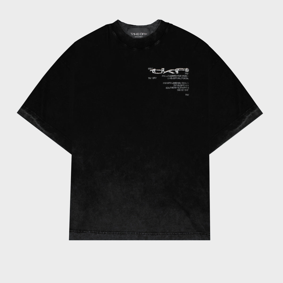 CAMISA TAKE OFF FADED BOXY BLACK/GREY