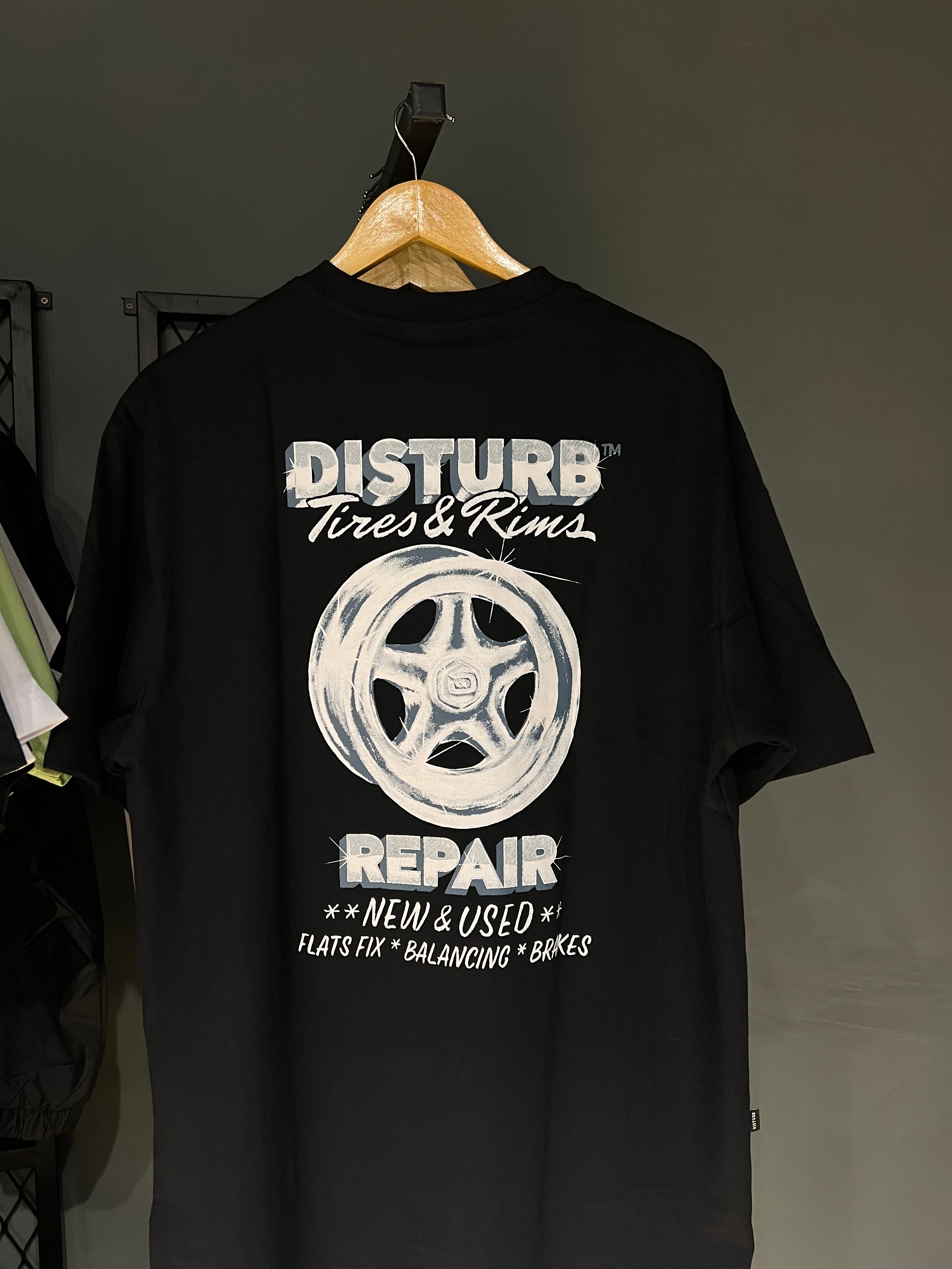 CAMISA DISTURB TIRES BLACK