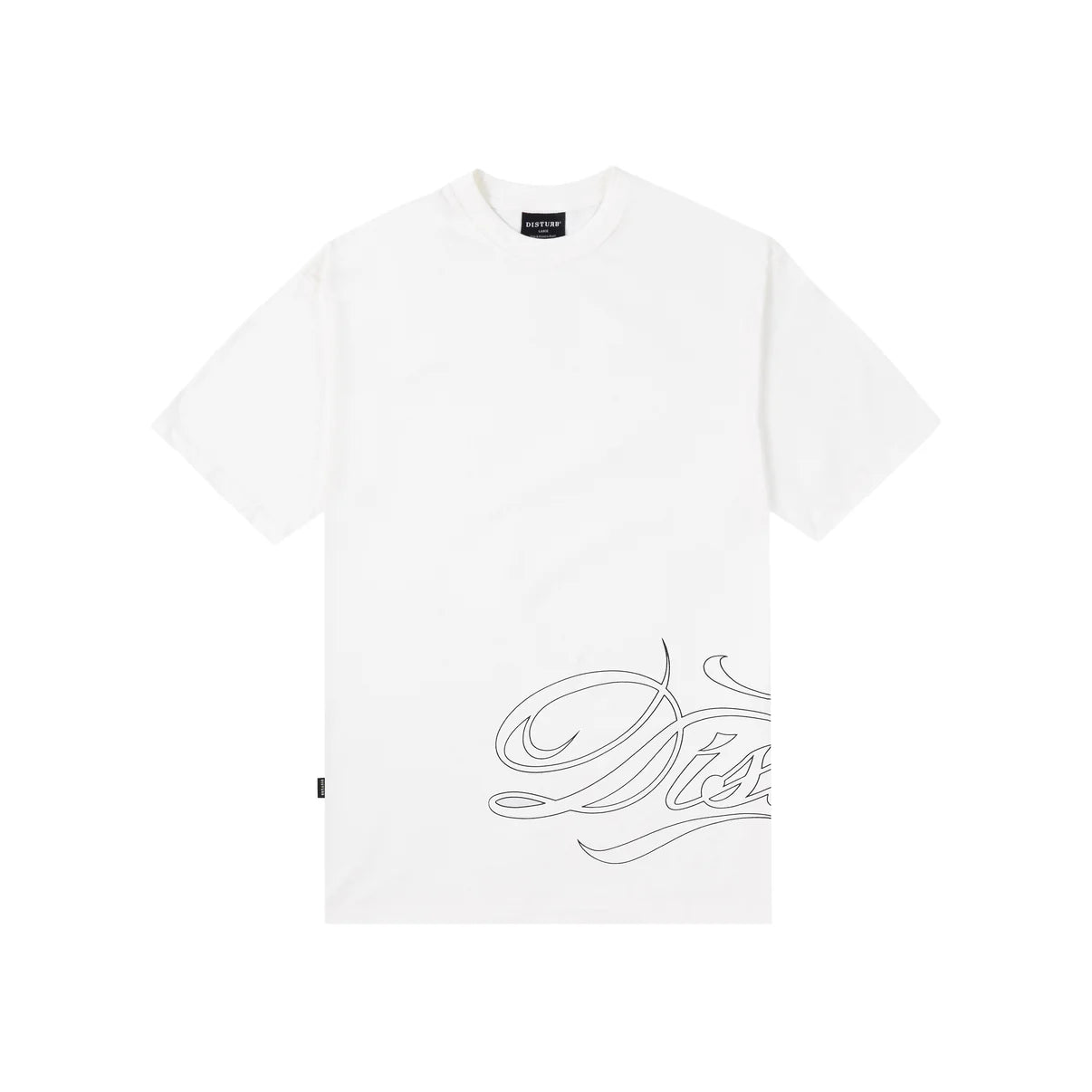 CAMISA DISTURB SCRIPT WHITE