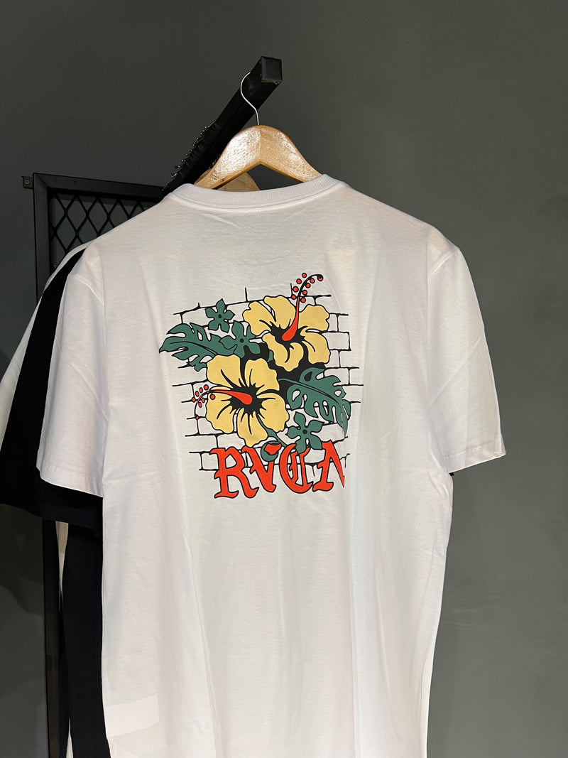 CAMISA RVCA FLORAL WHITE