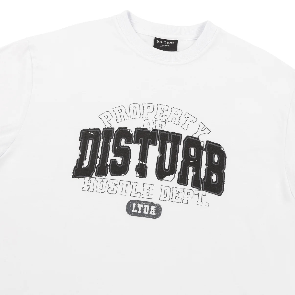 CAMISA DISTURB HUSTLE WHITE