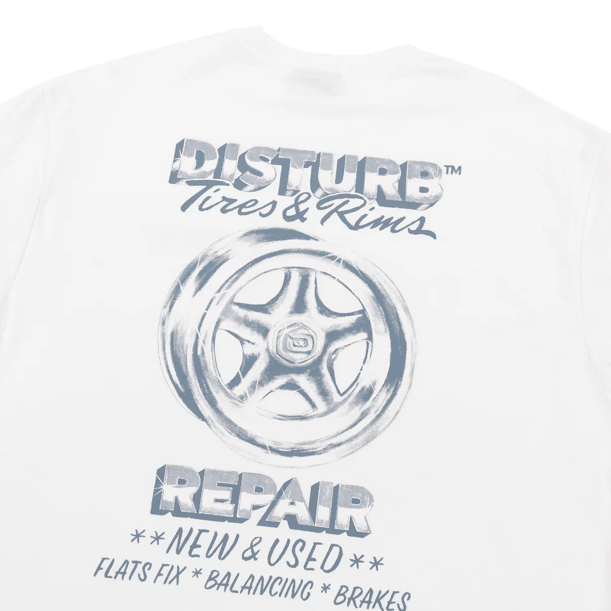 CAMISA DISTURB TIRES WHITE