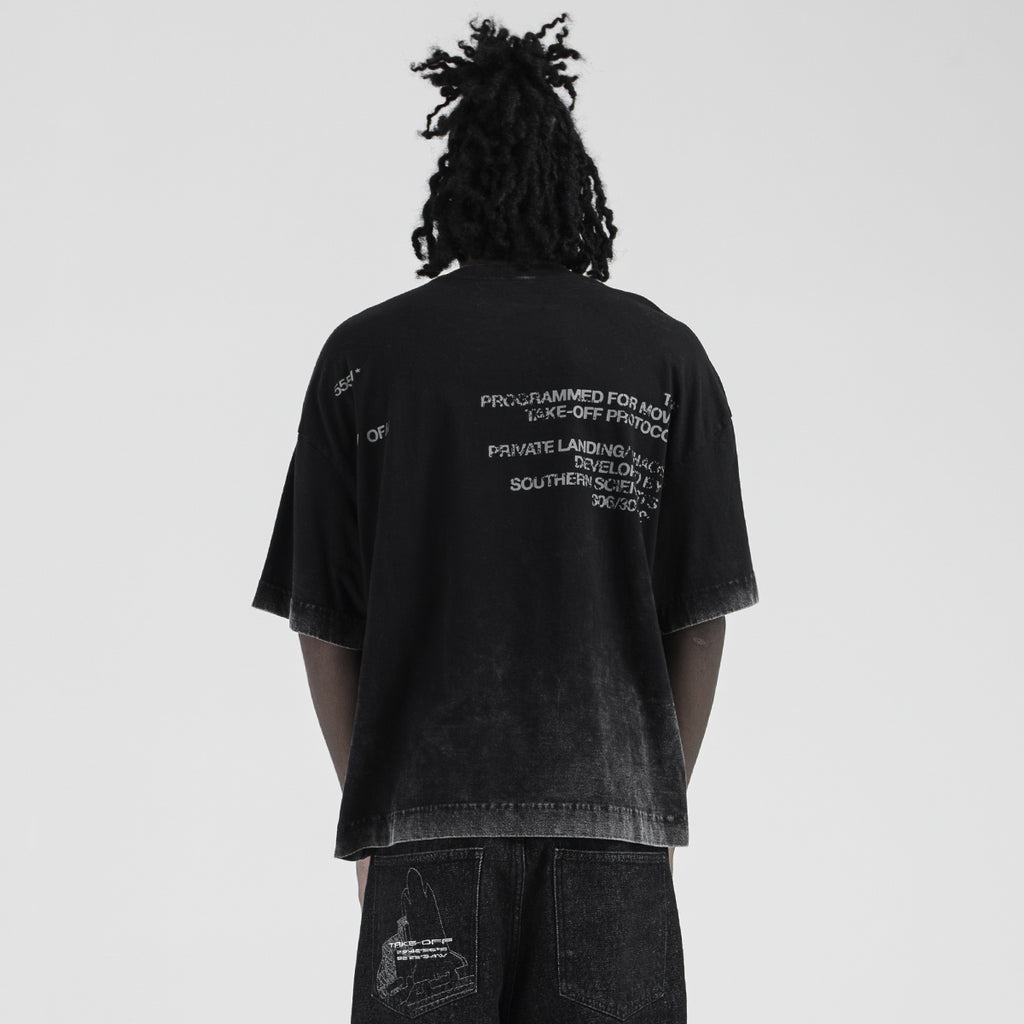 CAMISA TAKE OFF FADED BOXY BLACK/GREY