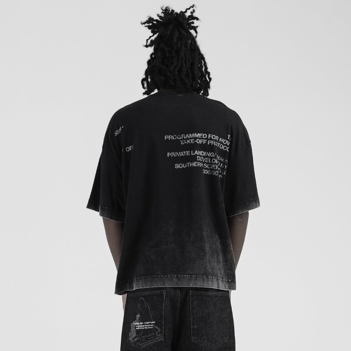 CAMISA TAKE OFF FADED BOXY BLACK/GREY